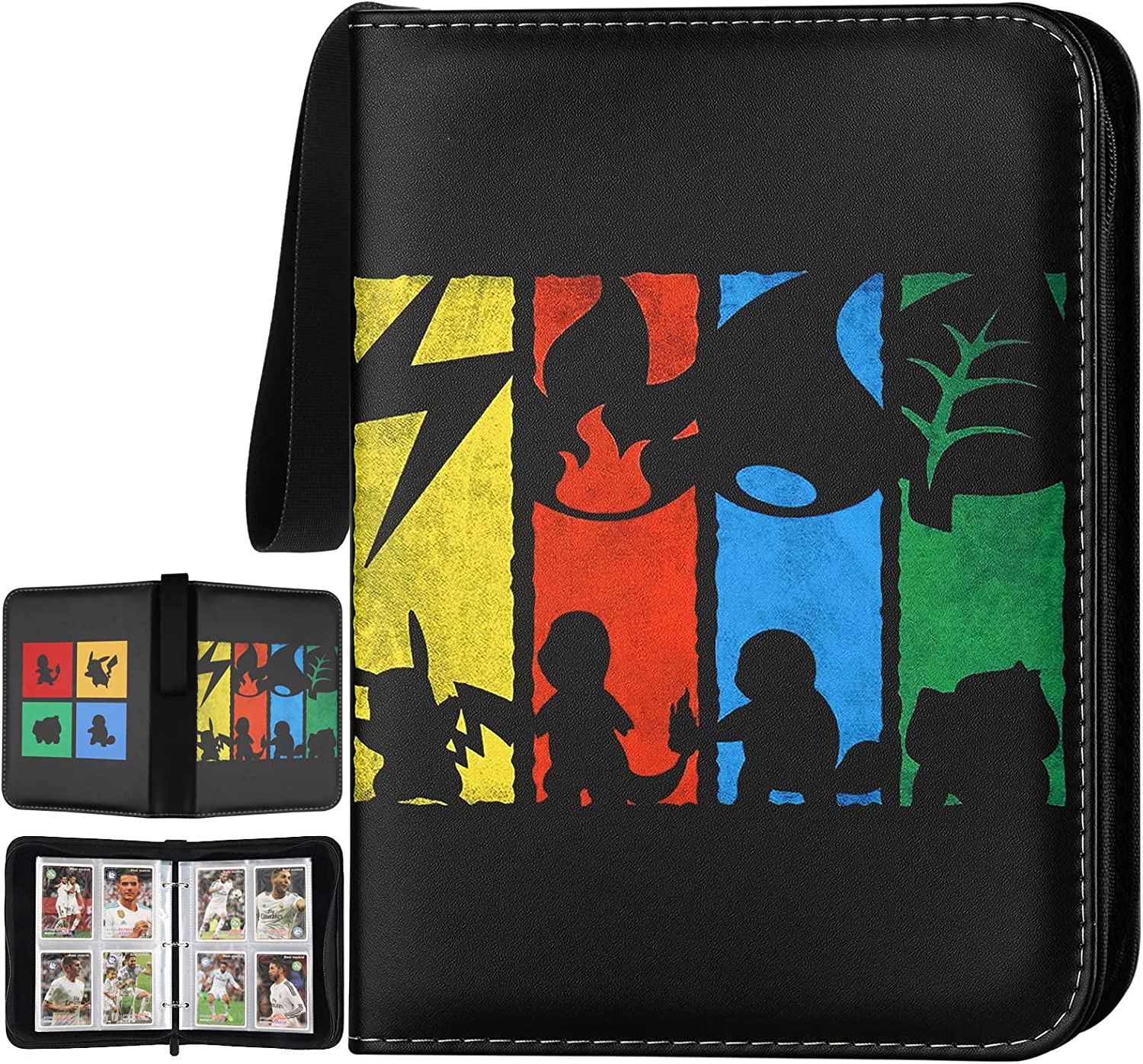 FovBern 4-Pocket Card Binder， Trading Card Binder with 50 Premium Removable Sleeves， Holds Up to 400 Cards， Card Holder Collector Album for Game Cards - Image 4